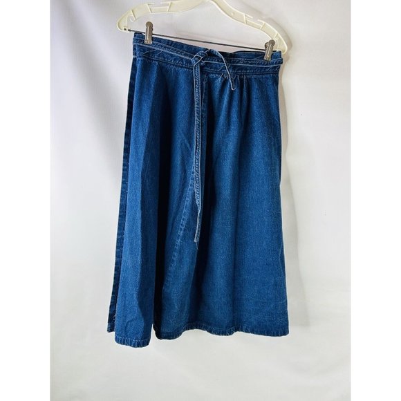 American Vintage Blue Midi A-Line Skirt - Picture 3 of 7